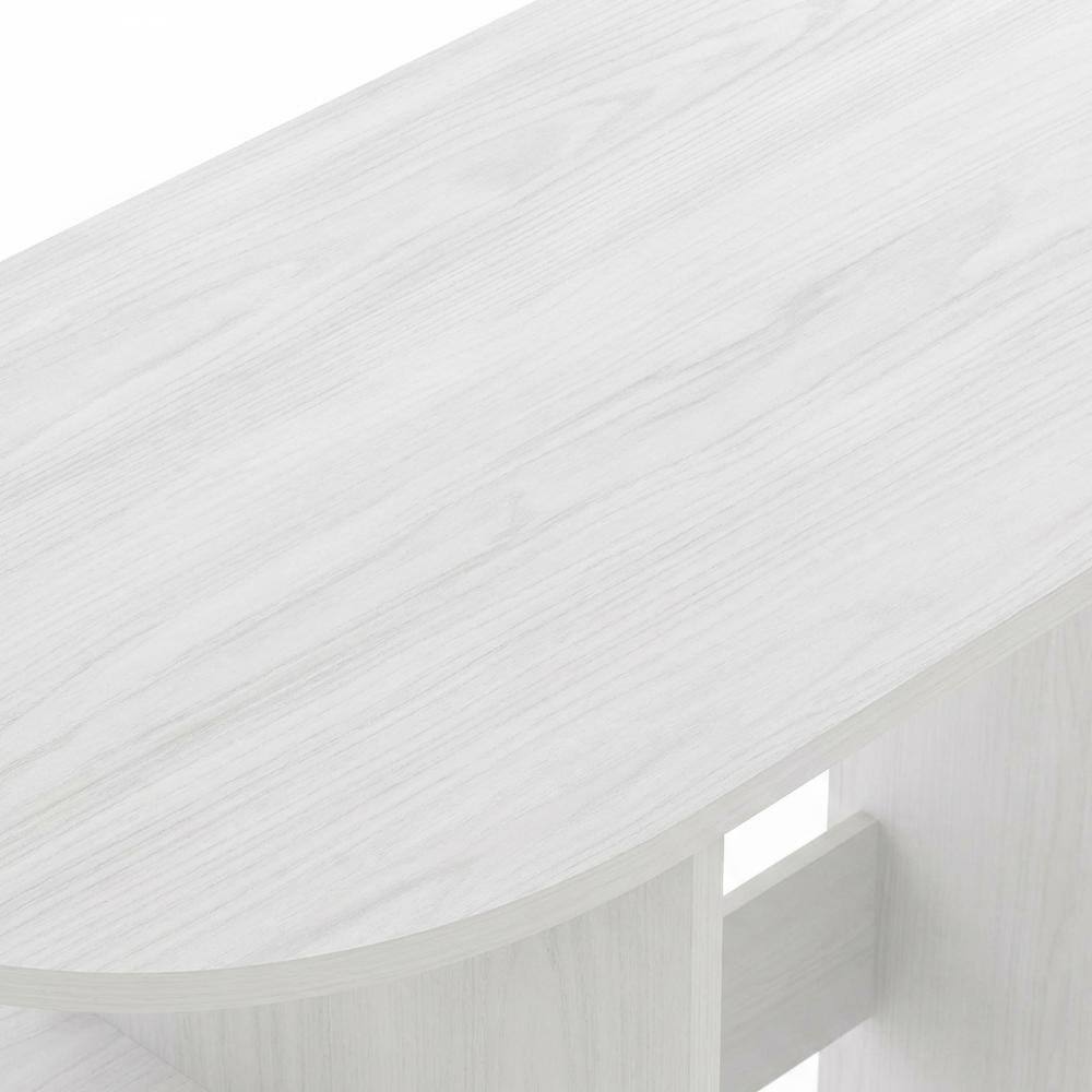 Alt View 1. BisonOffice - White Oak Study Desk With Bin Drawers And Steel Tubes For Home Office - White Oak/Chrome/Black.