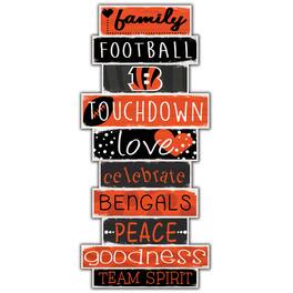 Fan Creations - Cincinnati Bengals 5'' x 24'' Celebrations Stack Sign - Multicolor