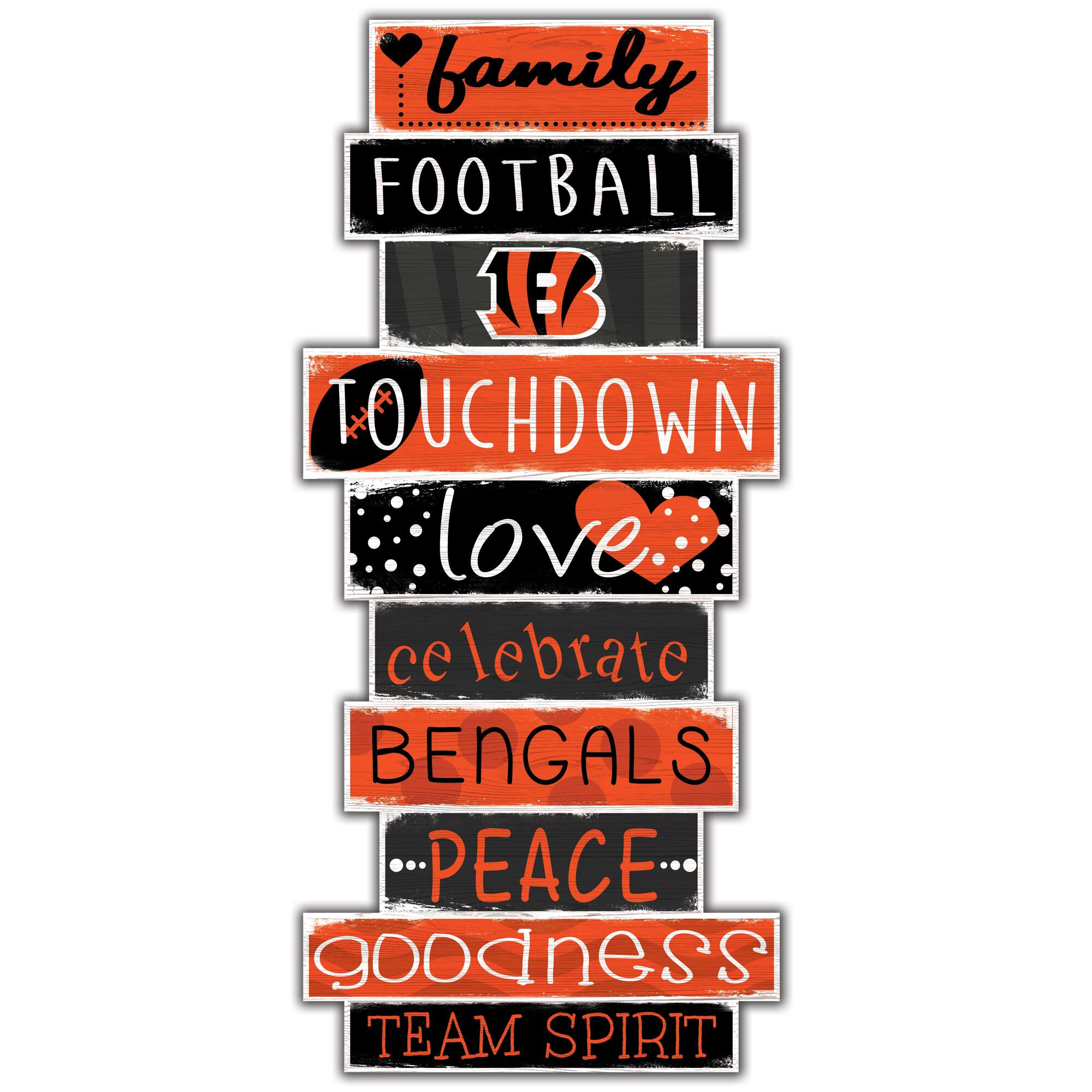 Cincinnati Bengals 5'' x 24'' Celebrations Stack Sign