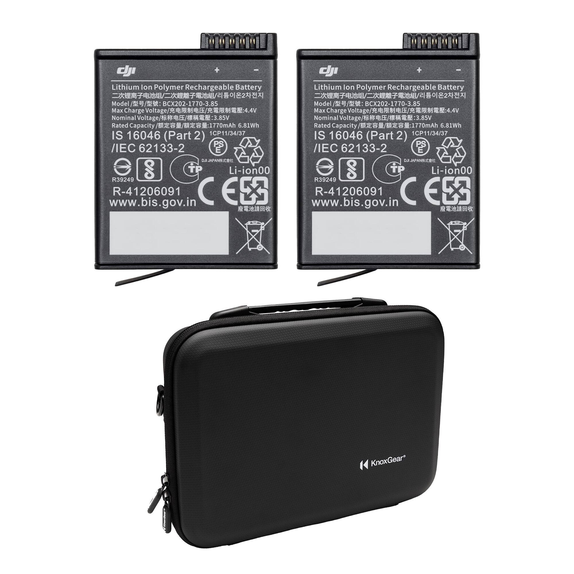 DJI - Osmo Action Extreme Battery Plus (2-pack) with Portable Storage and Carrying Case