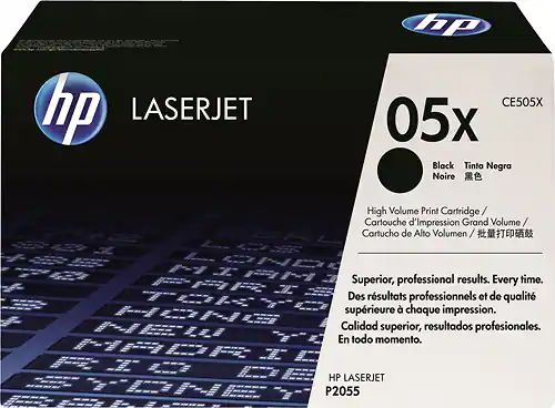 Front. HP - 05X High-Yield Toner Cartridge - Black.