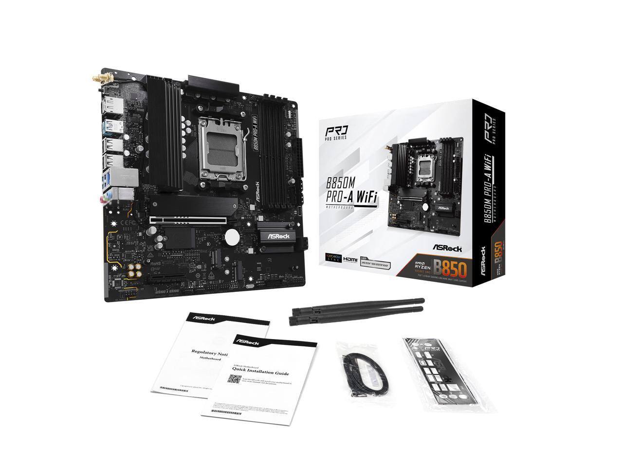 CEFC D

BBSOMPRO-A ASRock ASRock
PRO SERIES B850M PRO-A WiFi HDMI
PRO SERIES PRO WiFi - PRO-A B850M NOTHERBOARD ASROCK B850 RYZEN B850 ASROCK
ASRedi
ASRedi Regulatory Noti Mederboard Quick Installation Guide