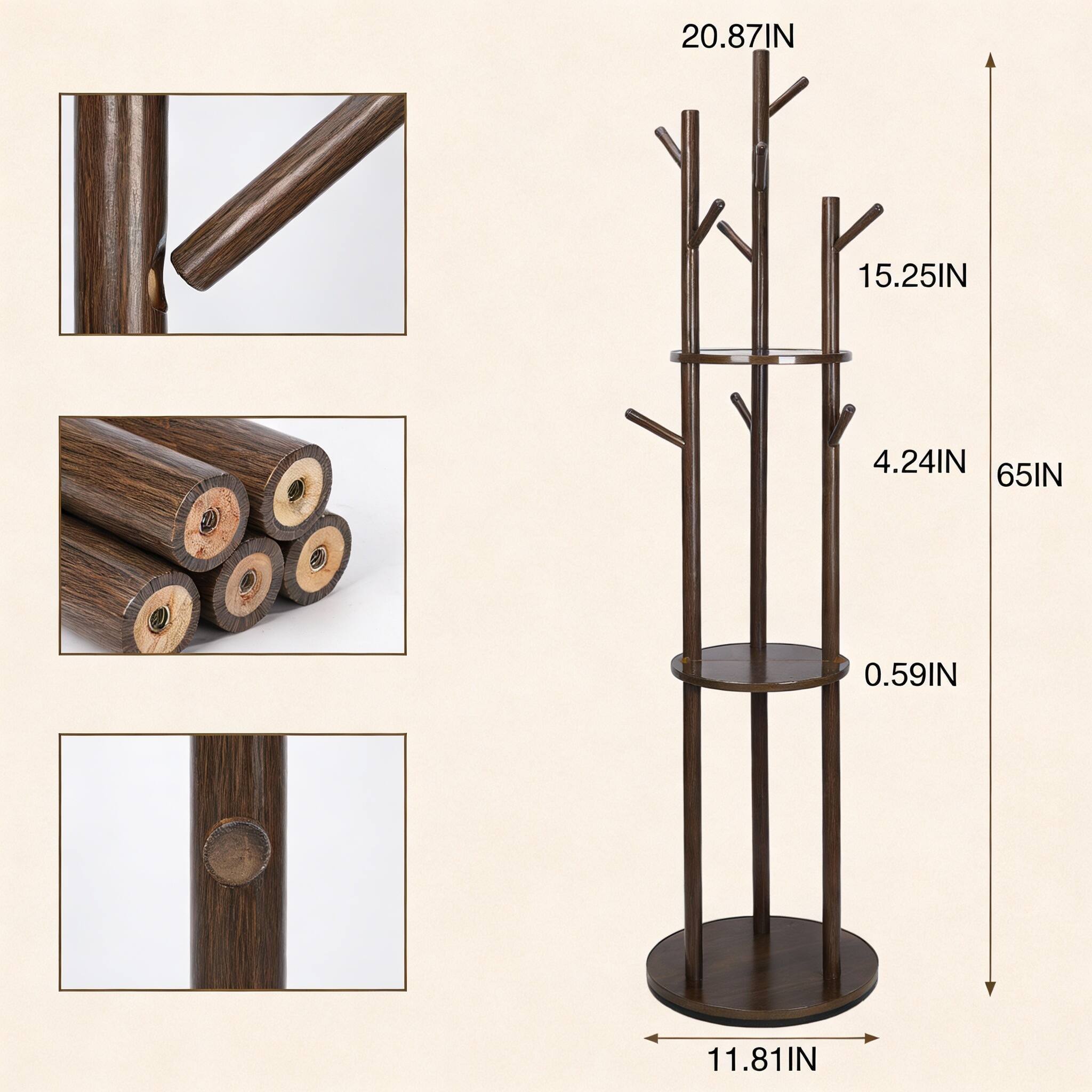 20.87IN  
15.25IN  
4.24IN  
65IN  
0.59IN  
11.81IN