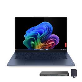 Lenovo - Yoga Slim 7 14.5" 3K Touchsreen Laptop,Snapdragon X CPU,16GB RAM,1TB SSD+1TB Dock Set,Backlit,Win 11 Pro - Blue