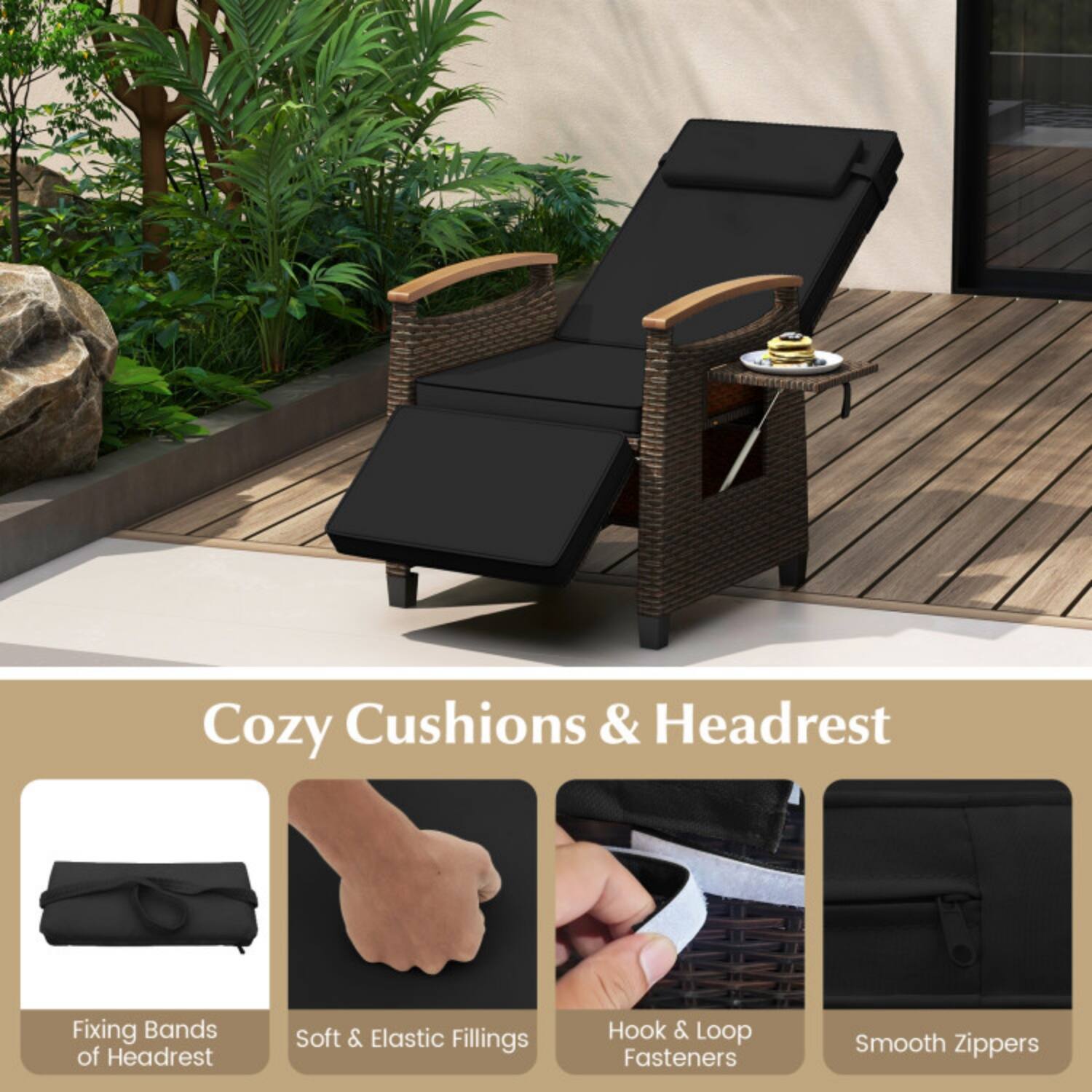 Cozy Cushions & Headrest

- Fixing Bands of Headrest
- Soft & Elastic Fillings
- Hook & Loop Fasteners
- Smooth Zippers