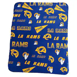 Logo Brands - Los Angeles Rams 50" x 60" Classic Fleece Blanket - Multicolor