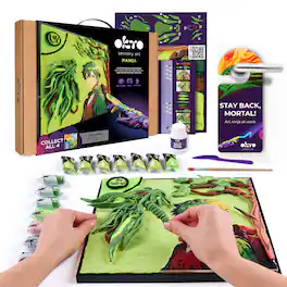 OKTO - Manga Elements 3D Clay Canvas Kit Earth, 11.8" x 15.7"
