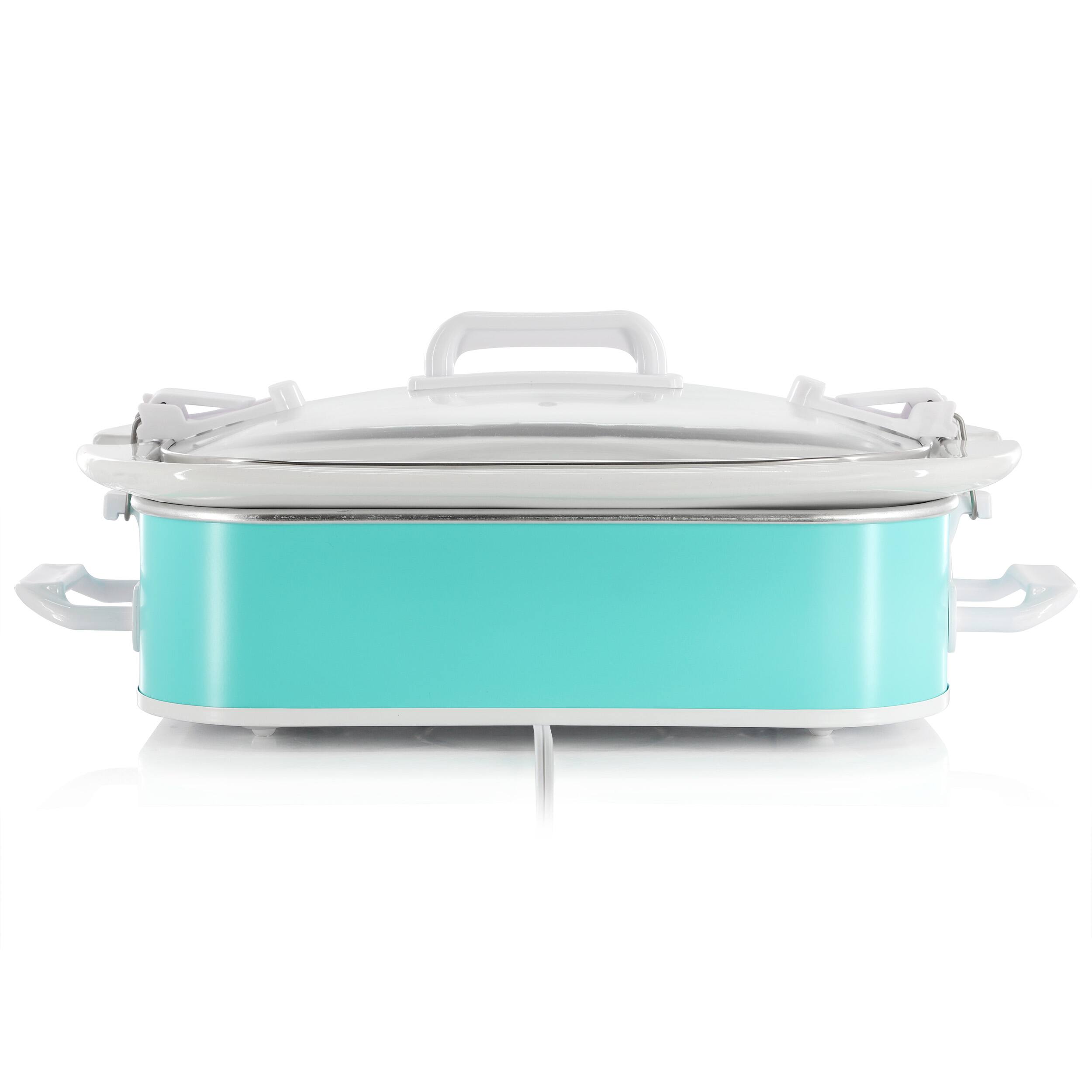 Alt View 2. MegaChef - MegaChef 3.5 Quart Casserole Slow Cooker with 3 Temperature Settings in Turquoise - Turquoise.