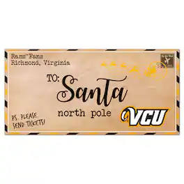 Fan Creations - VCU Rams 6'' x 12'' Letter to Santa Sign - Multicolor