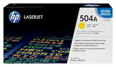 Front. HP - 504A High-Yield Toner Cartridge - Yellow.