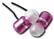 Front Standard. Kicker - Premium Ear Bud Headphones - Pink.