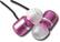 Angle Standard. Kicker - Premium Ear Bud Headphones - Pink.