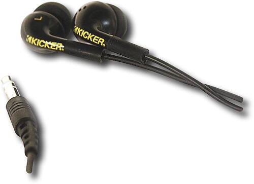 Angle Standard. Kicker - Noise-Isolating Ear Bud Headphones - Black.