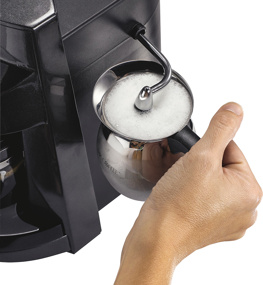 Mr. Coffee 2.5-Cup Black Drip Coffee Maker, Steam Espresso Machine
