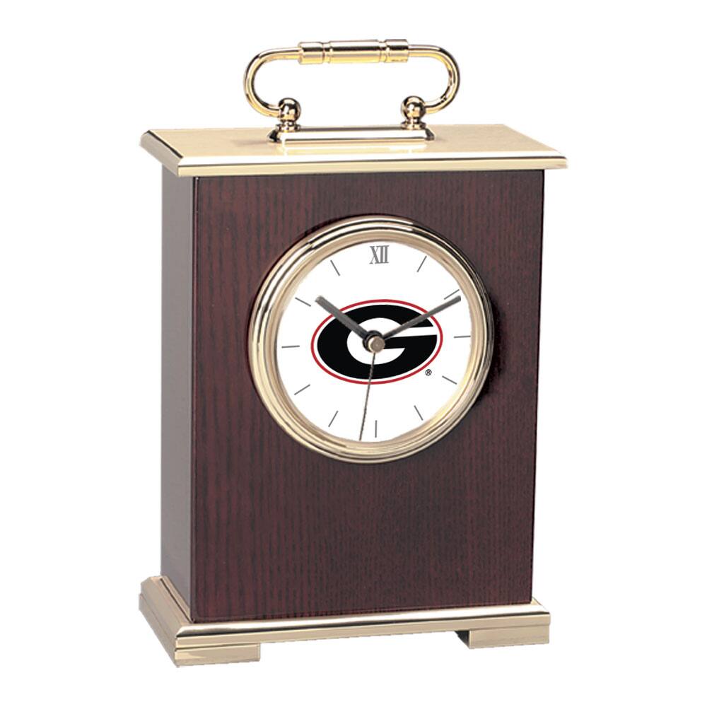 Jardine - Georgia Bulldogs Primary Team Logo Carriage Clock - Gold