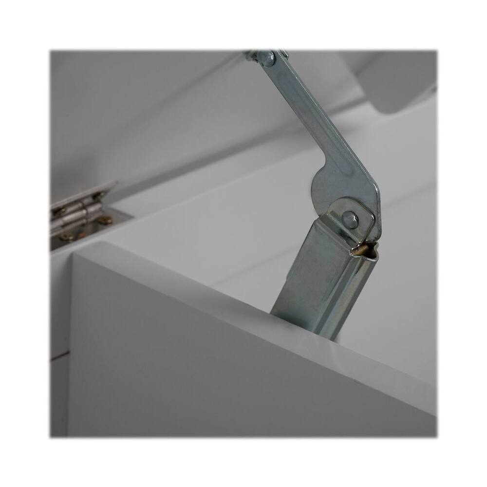 Alt View 12. Simpli Home - Acadian Entryway Storage Bench With Backrest - White.