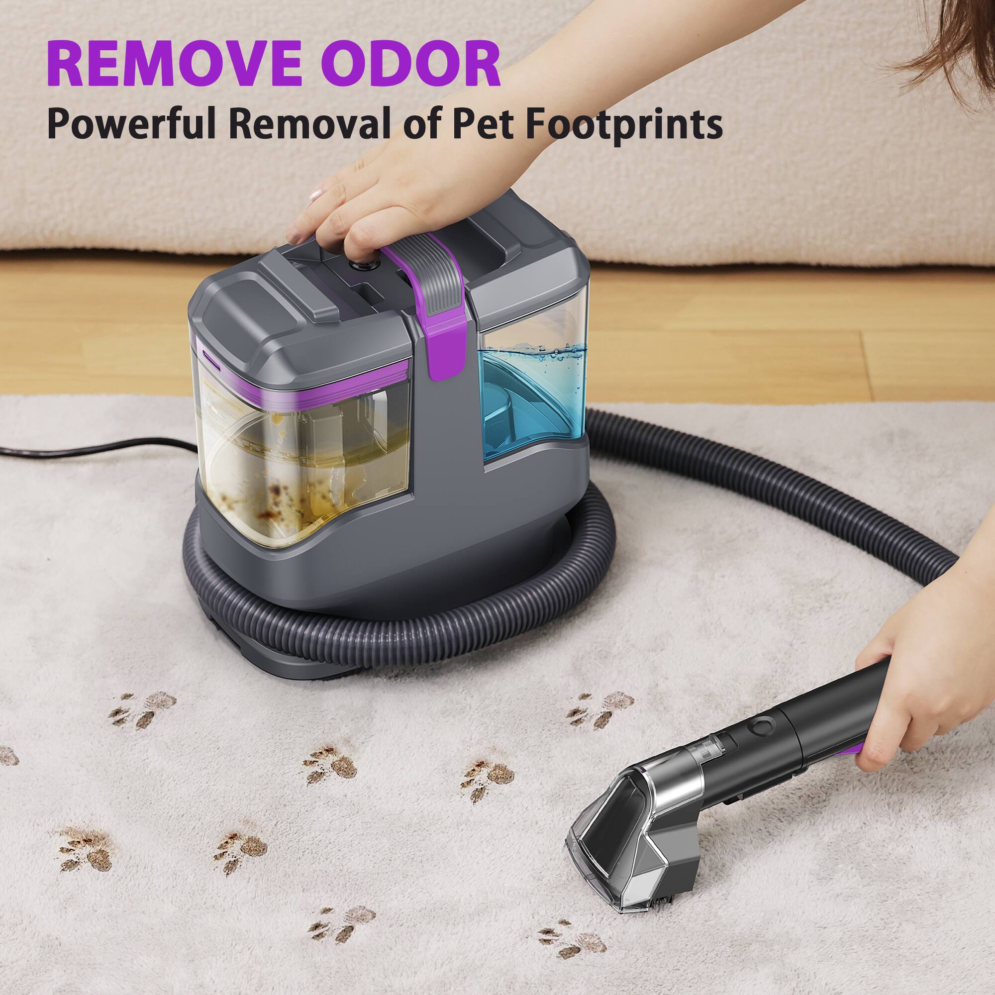 REMOVE ODOR  
Powerful Removal of Pet Footprints