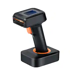 Front. Tera - Tera 1D 2D Wireless Barcode Scanner with LED Screen and Charging Cradle HW0006.
