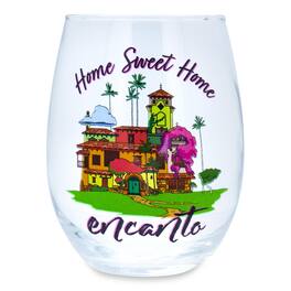 Silver Buffalo - Disney Encanto "Home Sweet Home" Stemless Wine Glass | Holds 20 Ounces - Green