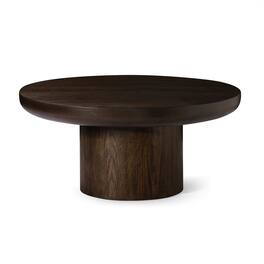 Maven Lane - Owen Rustic Circular Wooden Coffee Table, 36" Round - Aged Brown