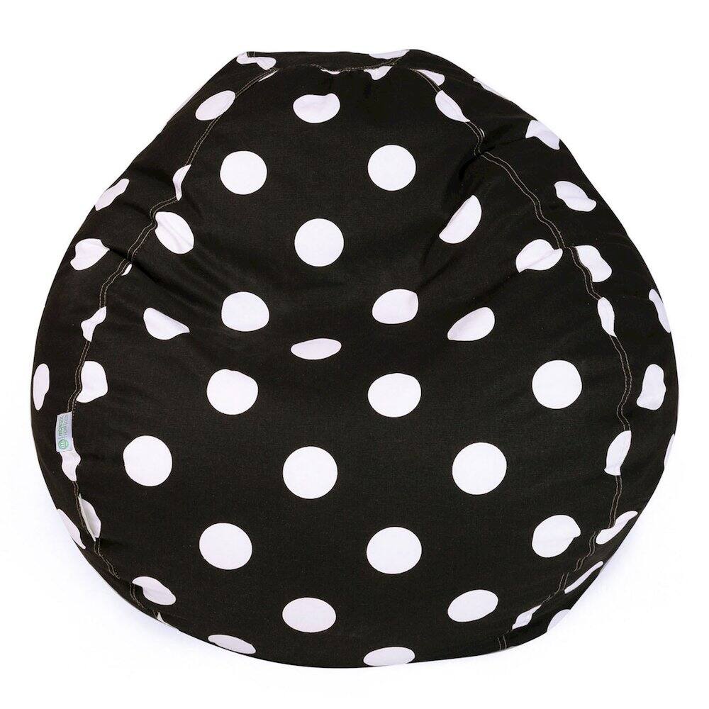 Majestic Home - Small Bean Bag Polka Dot (Large) - Black