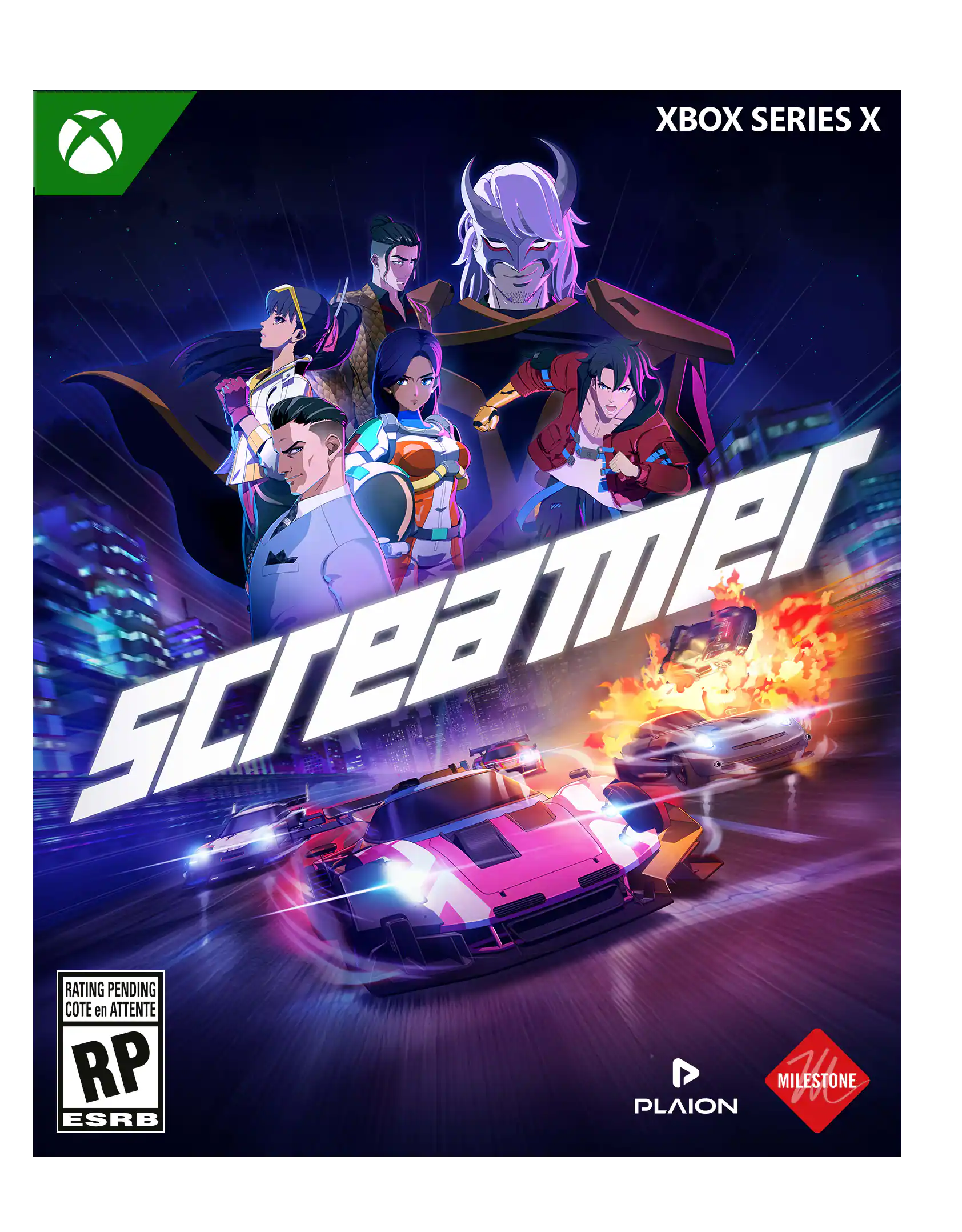 XBOX SERIES X  
SCREAMER  
RATING PENDING  
COTE EN ATTENTE  
RP  
ESRB  
PLAION  
MILESTONE - RP (Rating Pending)