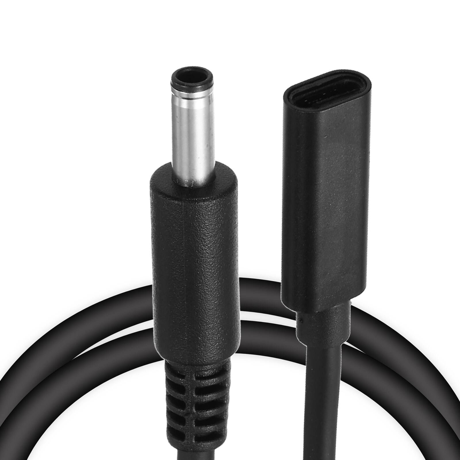 Front. Unique Bargains - 0.5FT USB C to DC 4.5x3mm PD Charging Cable, 18-20V/3.25A 65W, for Router, Cameras, TV Box, Desk Lamp - Black.