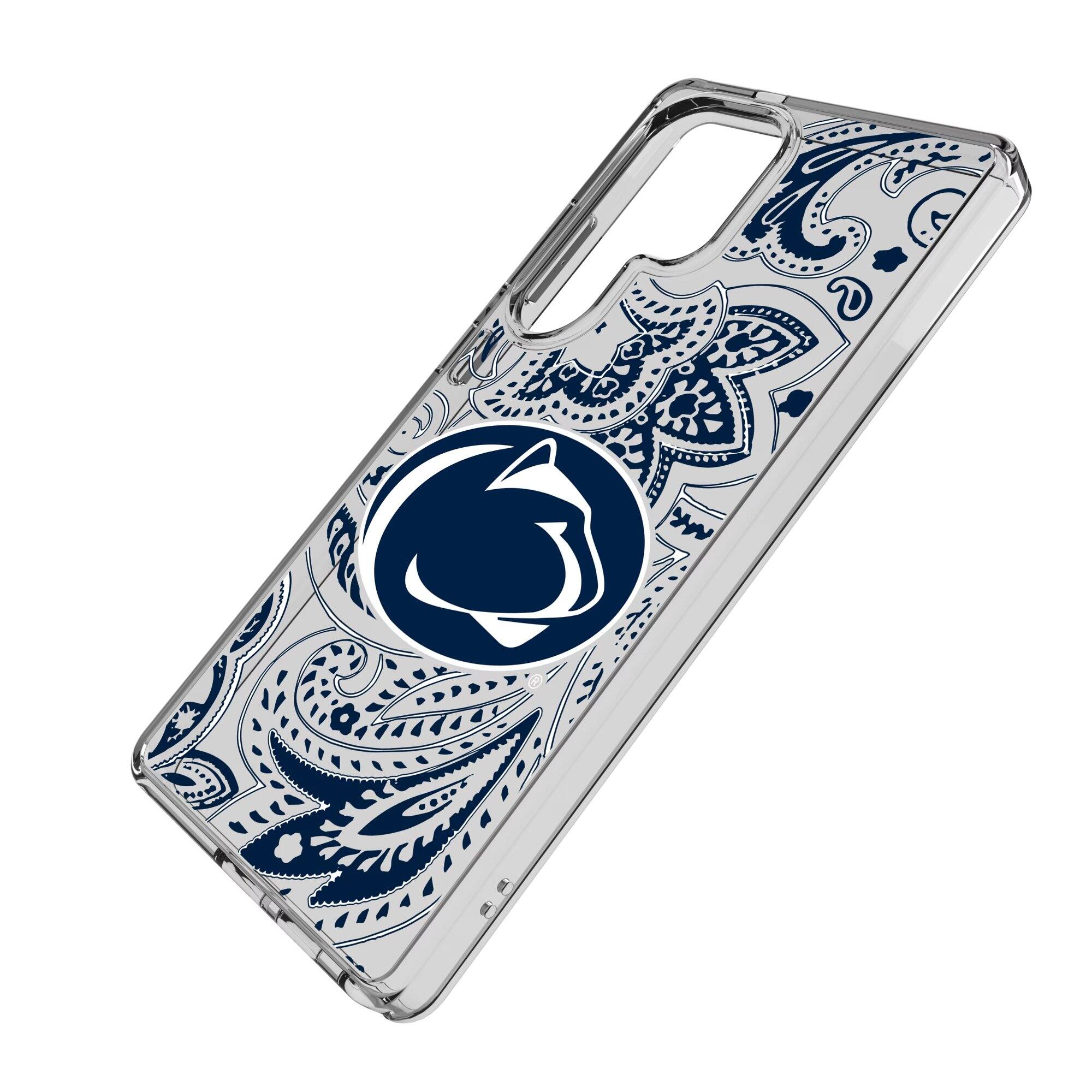 Alt View 1. Keyscaper - Penn State Nittany Lions Paisley Galaxy Clear Case - S24 - Multicolor.