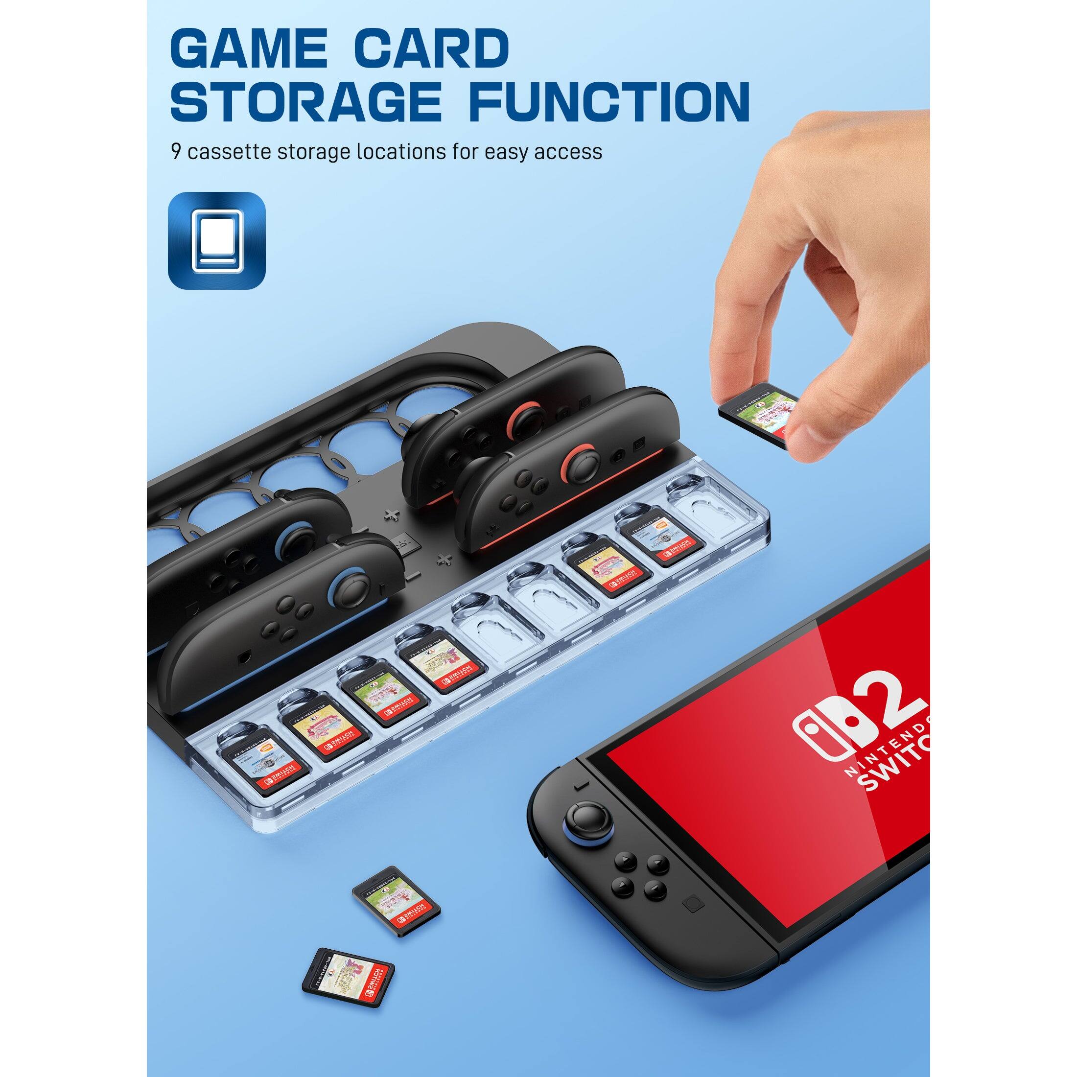 GAME CARD STORAGE FUNCTION  
9 cassette storage locations for easy access