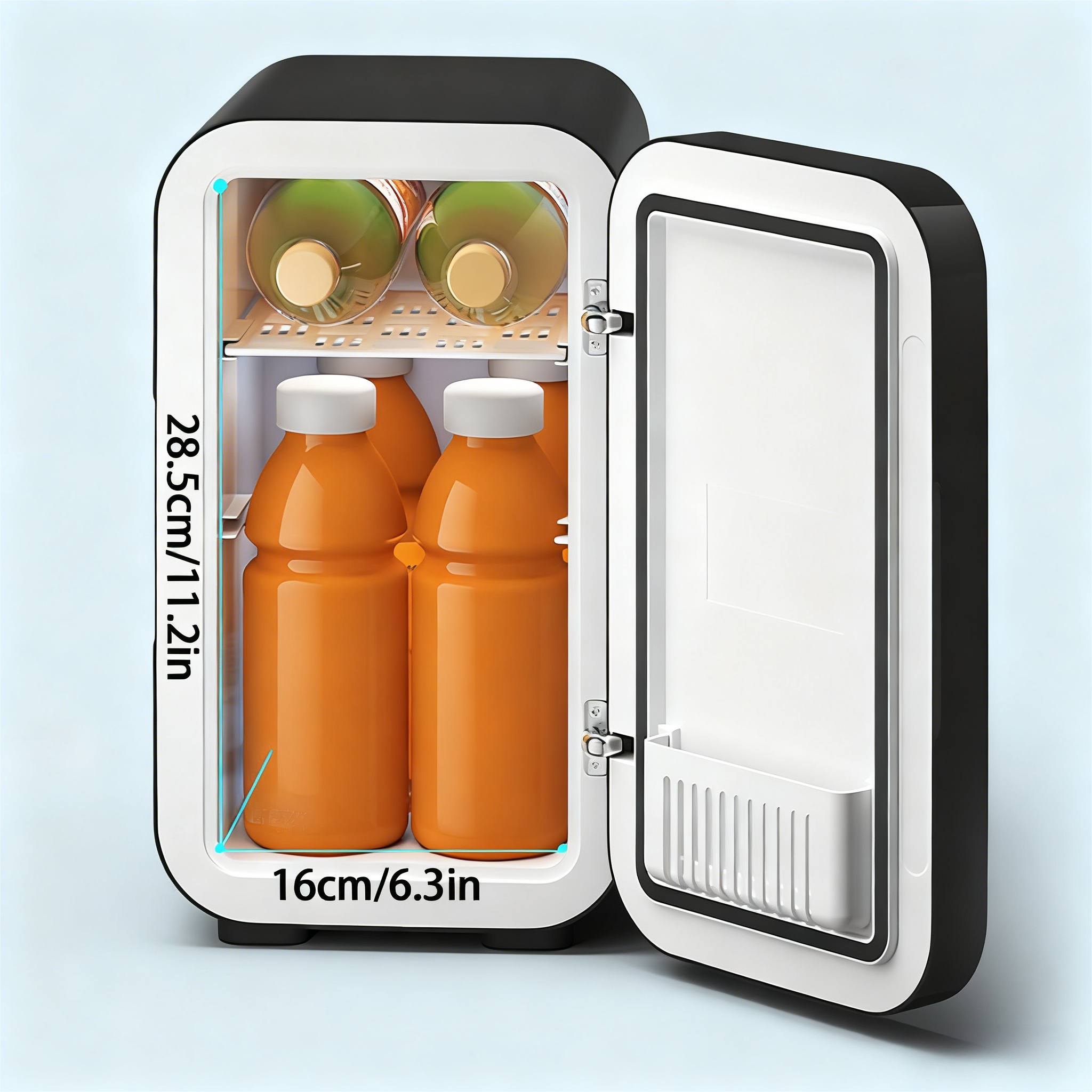 28.5cm/11.2in  
16cm/6.3in