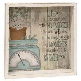 BreeBe - *Life Is Not Measured Shadow Box Sign - Multi