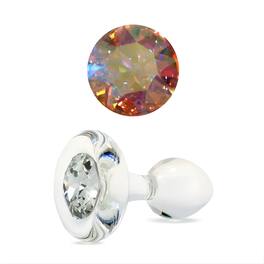 Kitcheniva - Aesthetic Small Bulb And Short Stem Plug With Crystal Aurora Borealis - Blue