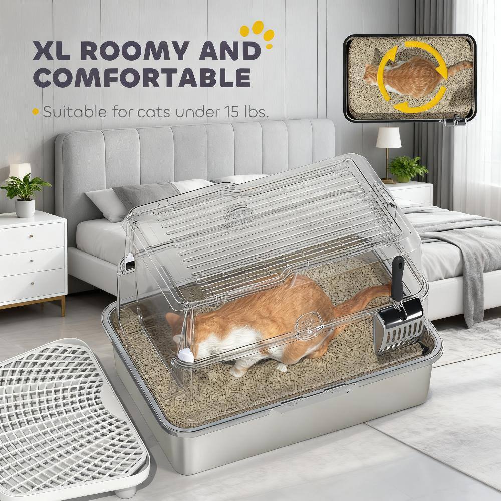 XL ROOMY AND COMFORTABLE  
Suitable for cats under 15 lbs.