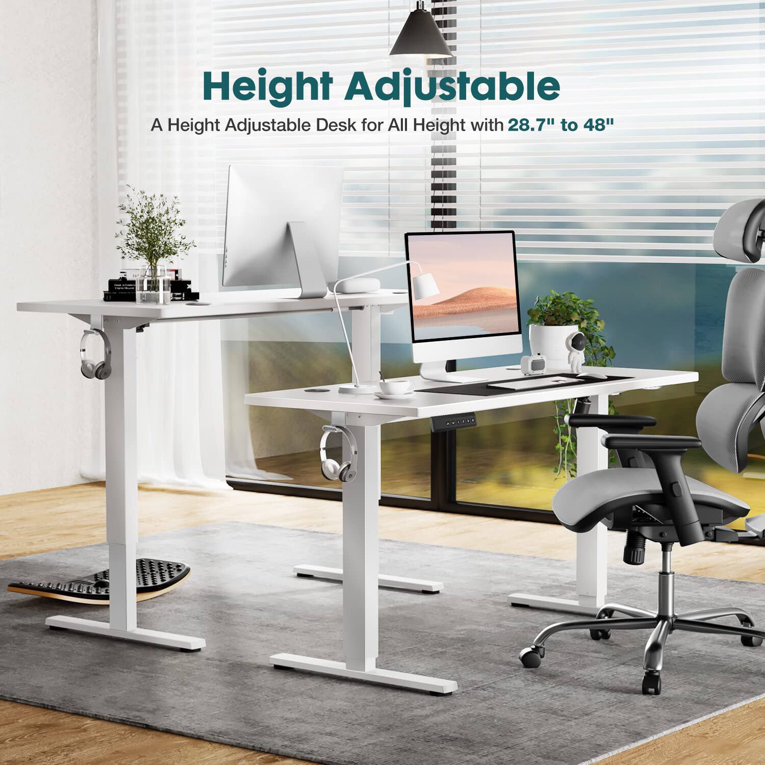Height Adjustable  
A Height Adjustable Desk for All Height with 28.7" to 48"