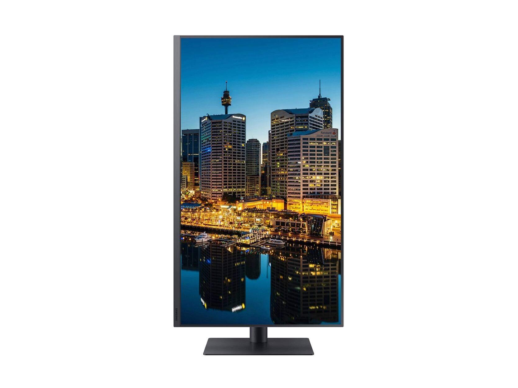 Back. Samsung - Samsung ViewFinity 32" TU874 LED UHD Monitor (HDMI, USB, Thunderbolt) - Black.