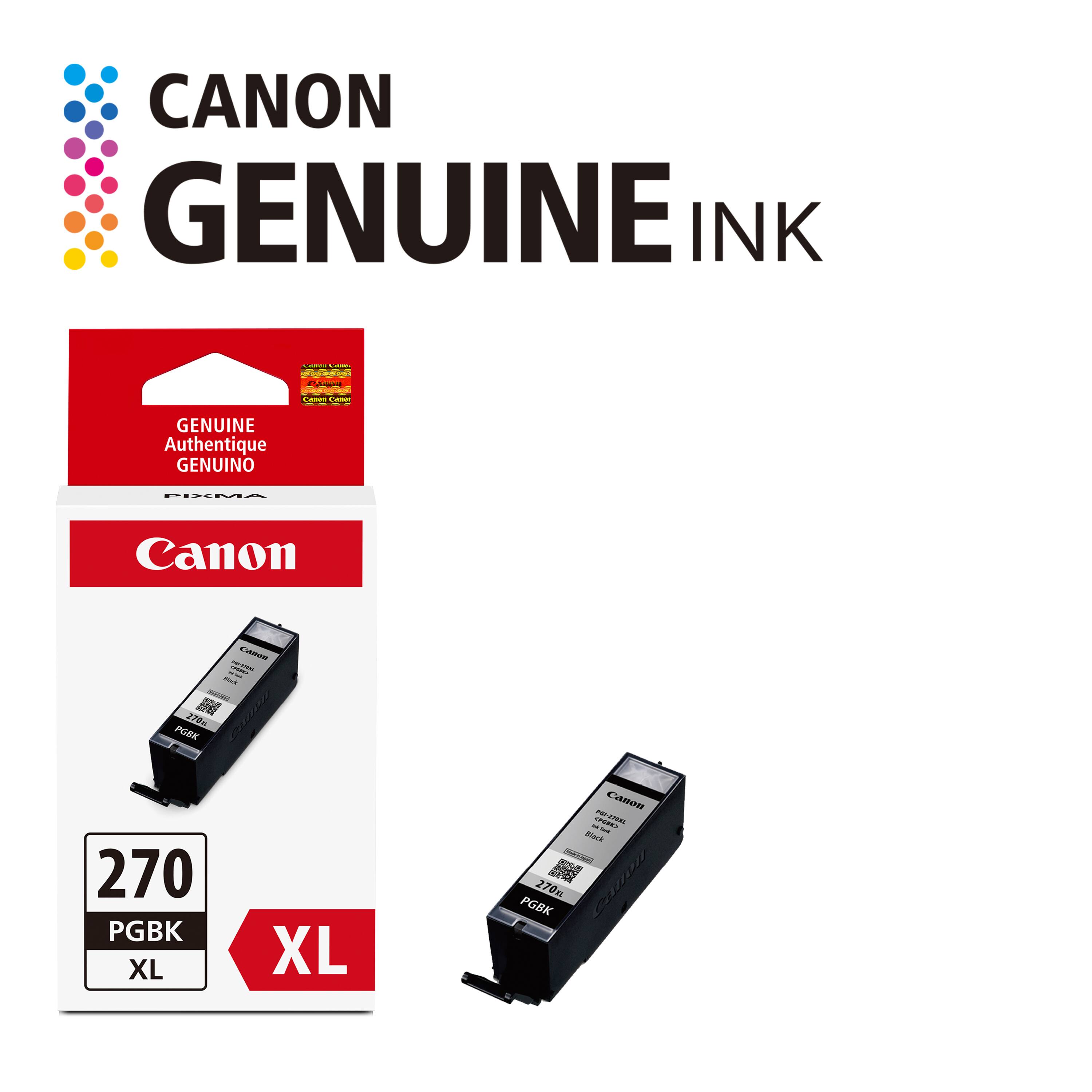 CANON GENUINE INK

Sodium Salames

Canos COMICS Camon Canor

GENUINE Authentique GENUINO

PIXMA

Canon

All Canon - Mak

270 PGBK

270 PGBK XL

XL

Canon case (PORT PGI-27000 with Slack PGBK 270KL Camm
