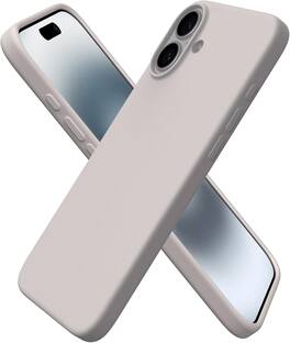 Ornarto - Designed for iPhone 16 Plus Case 6.7", Liquid Silicone 3 Layers Full Covered Protective Cover - Stone Gray