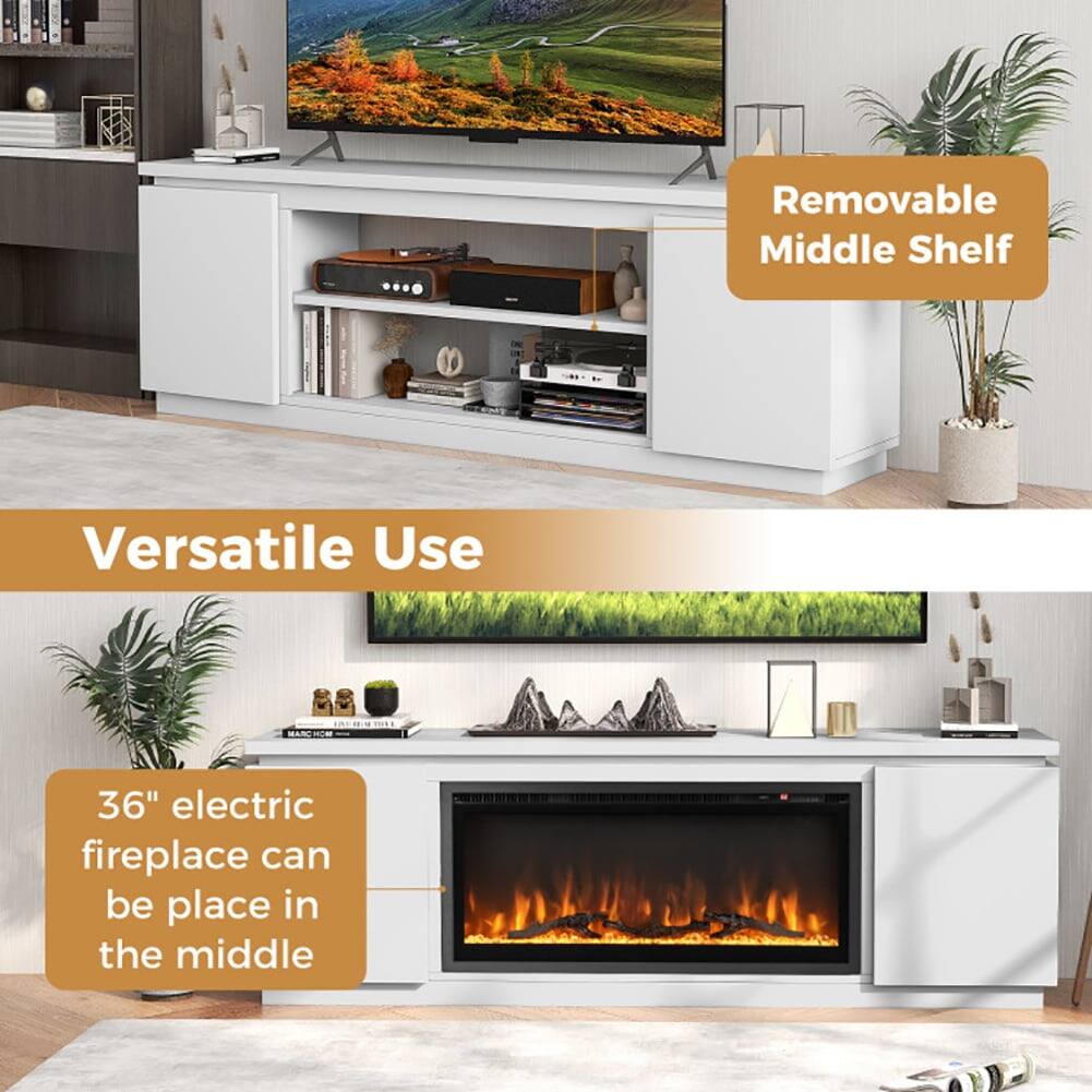 Removable Middle Shelf

Versatile Use

36" electric fireplace can be placed in the middle