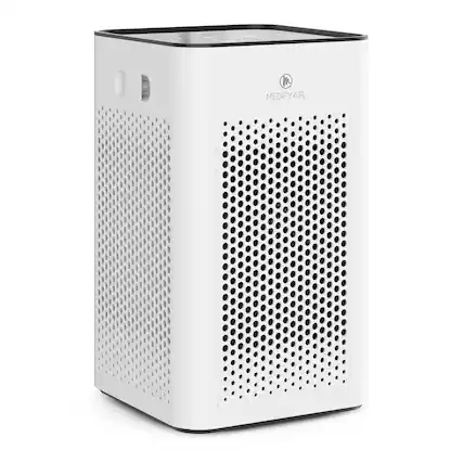 Front. Medify Air - Medify MA-25 413 Sq. Ft. Portable Air Purifier with True HEPA H13 Filter - White.