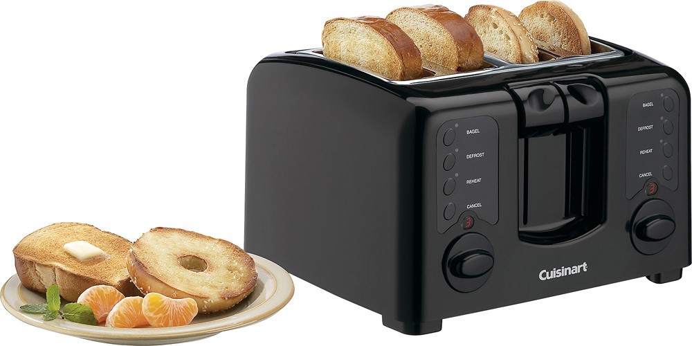 Stay by Cuisinart 4-Slice Toaster, Black