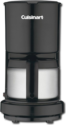  Cuisinart - Refurbished 4-Cup Coffeemaker - Black/Stainless-Steel