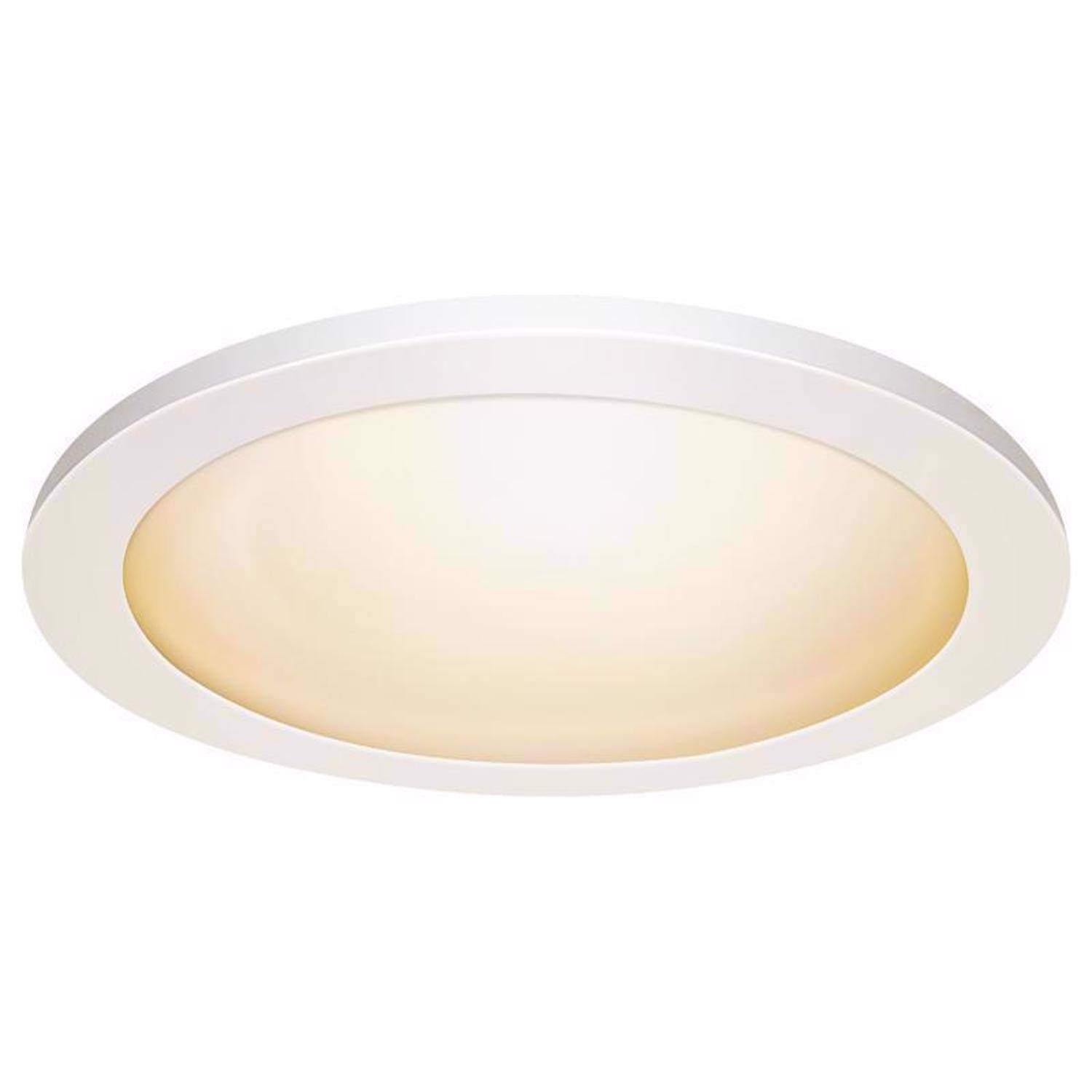 Angle. FEIT ELECTRIC - Feit EDGELIT 1 in. H X 11 in. W X 11 in. L Frost White LED Flat Panel Light Fixture.