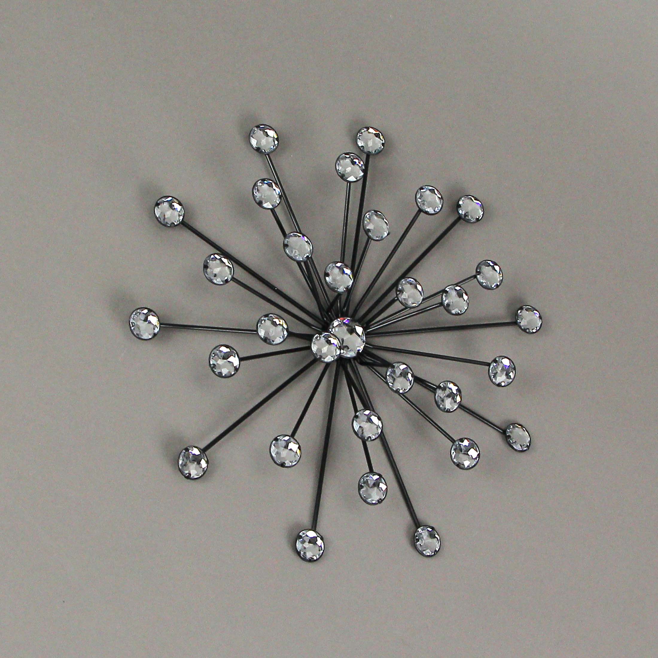 Alt View 5. Zeckos - Jeweled 3D Black Bursting Star Wall Sculpture Set of 6 Mid Century Modern Décor - Black.