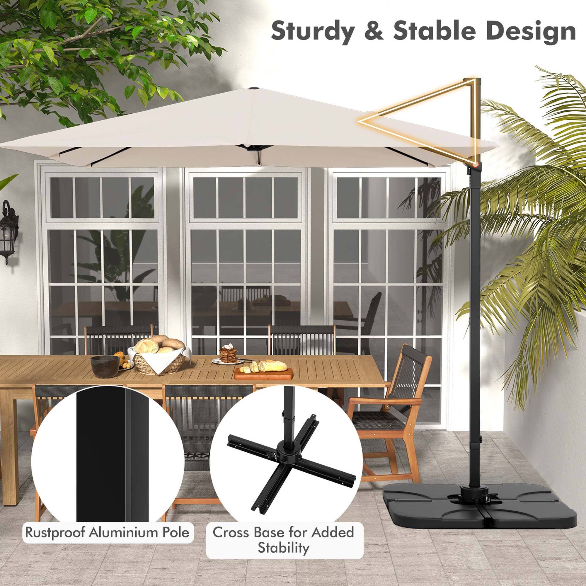 Sturdy & Stable Design: Rustproof Aluminium Pole Cross Base for Added Stability