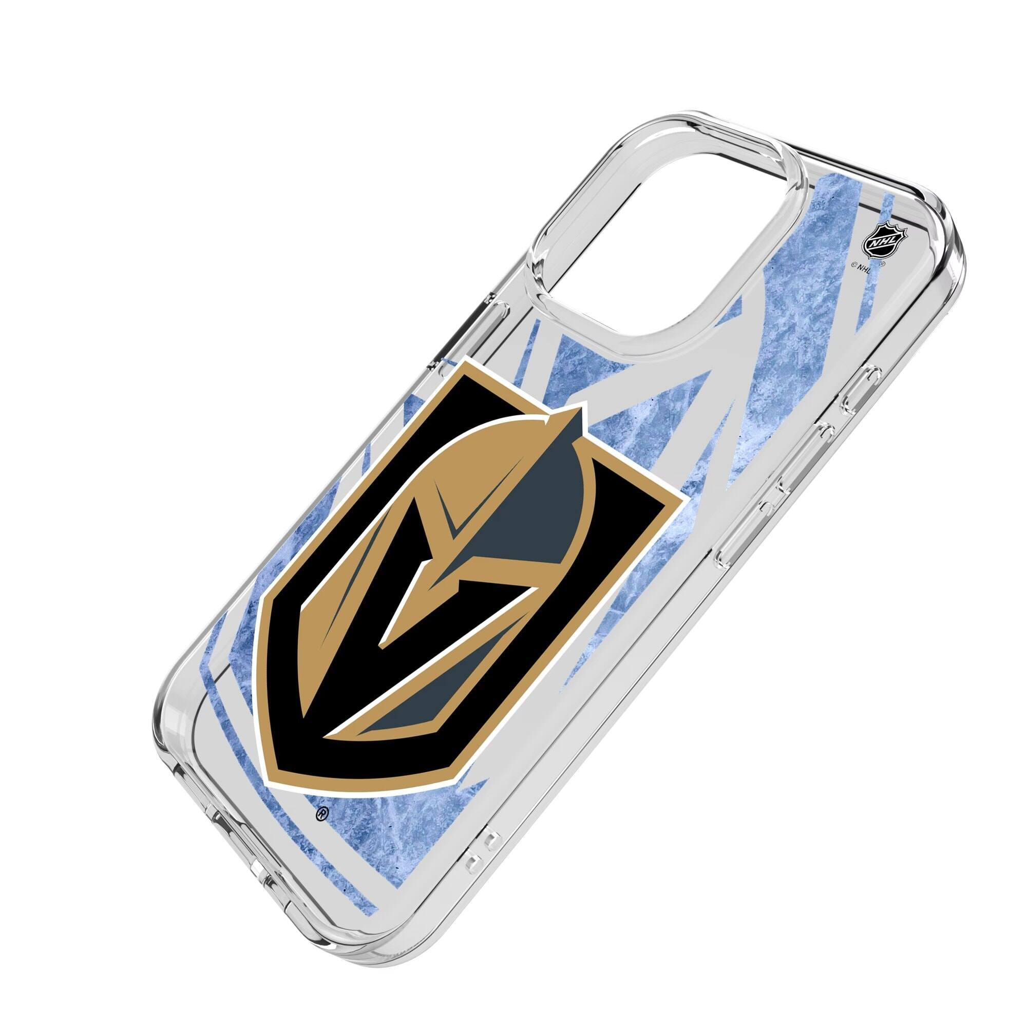 Alt View 1. Keyscaper - Vegas Golden Knights iPhone Clear Ice Case - 14 - Multicolor.