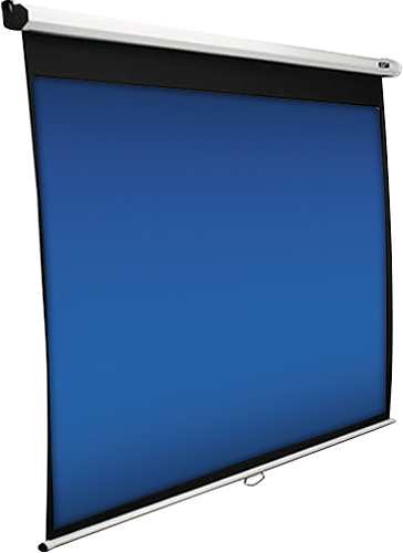 Angle View: Elite Screens - Manual Series 84" Pull-Down Projector Screen - White