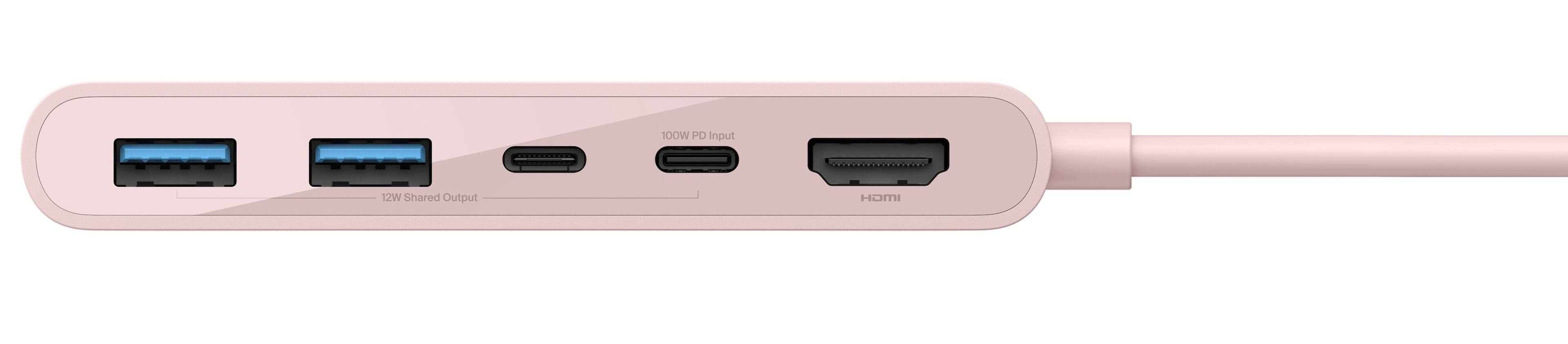 100W PD Input  
12W Shared Output  
HDMI
