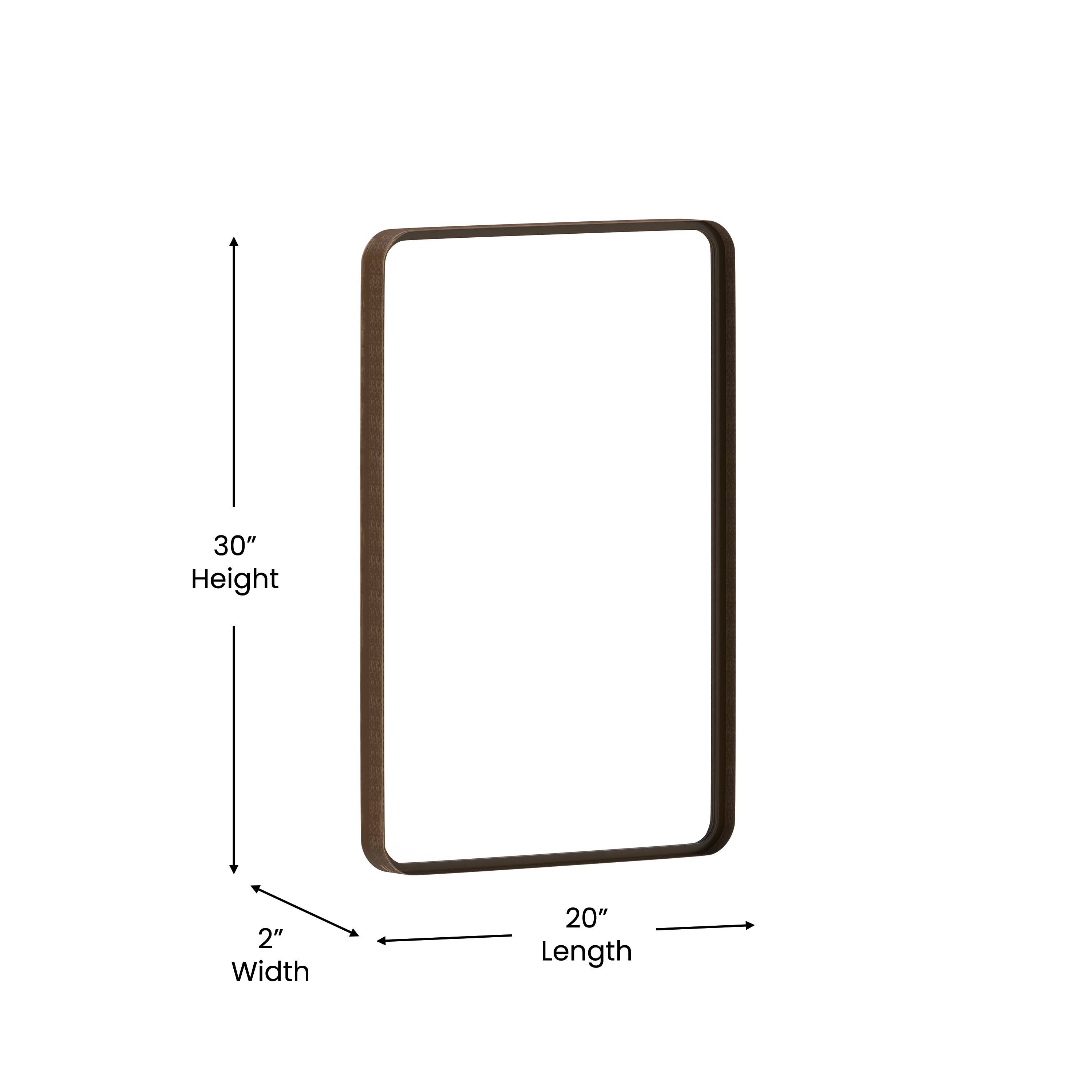 30" Height, 2" Width, 20" Length