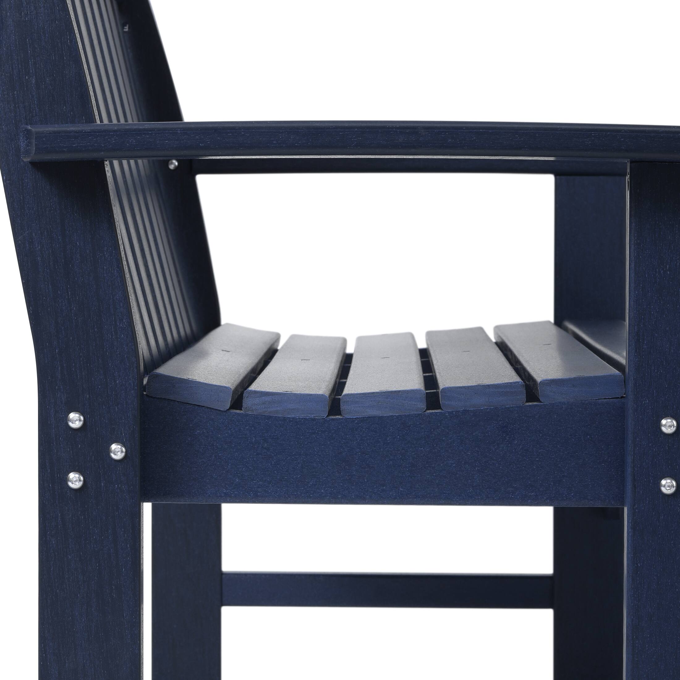 Alt View 6. WestinTrends - WestinTrends Malibu Outdoor 2-Person All-Weather HDPE Front Porch Garden Bench - Navy Blue.