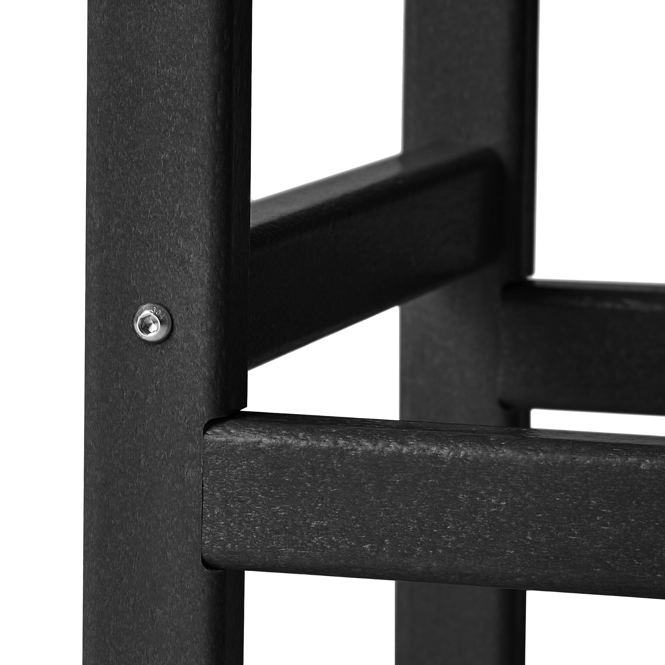 Alt View 5. WestinTrends - WestinTrends Malibu 14" square outdoor Side table for Adirondack chair - Black.